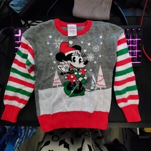 Toddler Christmas Disney Minnie Mouse Knit Sweater